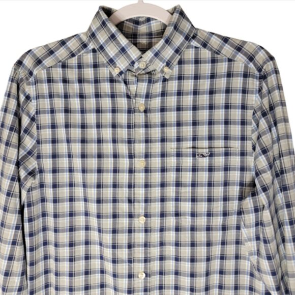 Vineyard Vines Performance Classic Fit Tucker Shirt Button Down Blue Mens XS - Picture 1 of 10